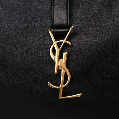 Saint Laurent Calfskin Monogram Hobo Black 6 of 12
