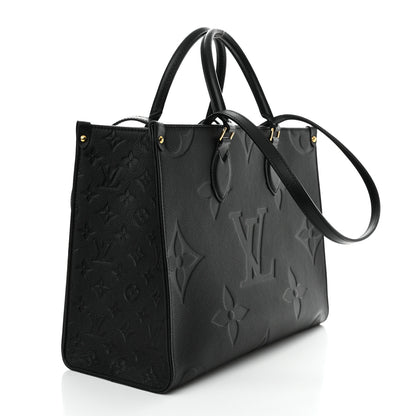 Louis Vuitton Empreinte Monogram Giant OnTheGo MM Black 3 of 10