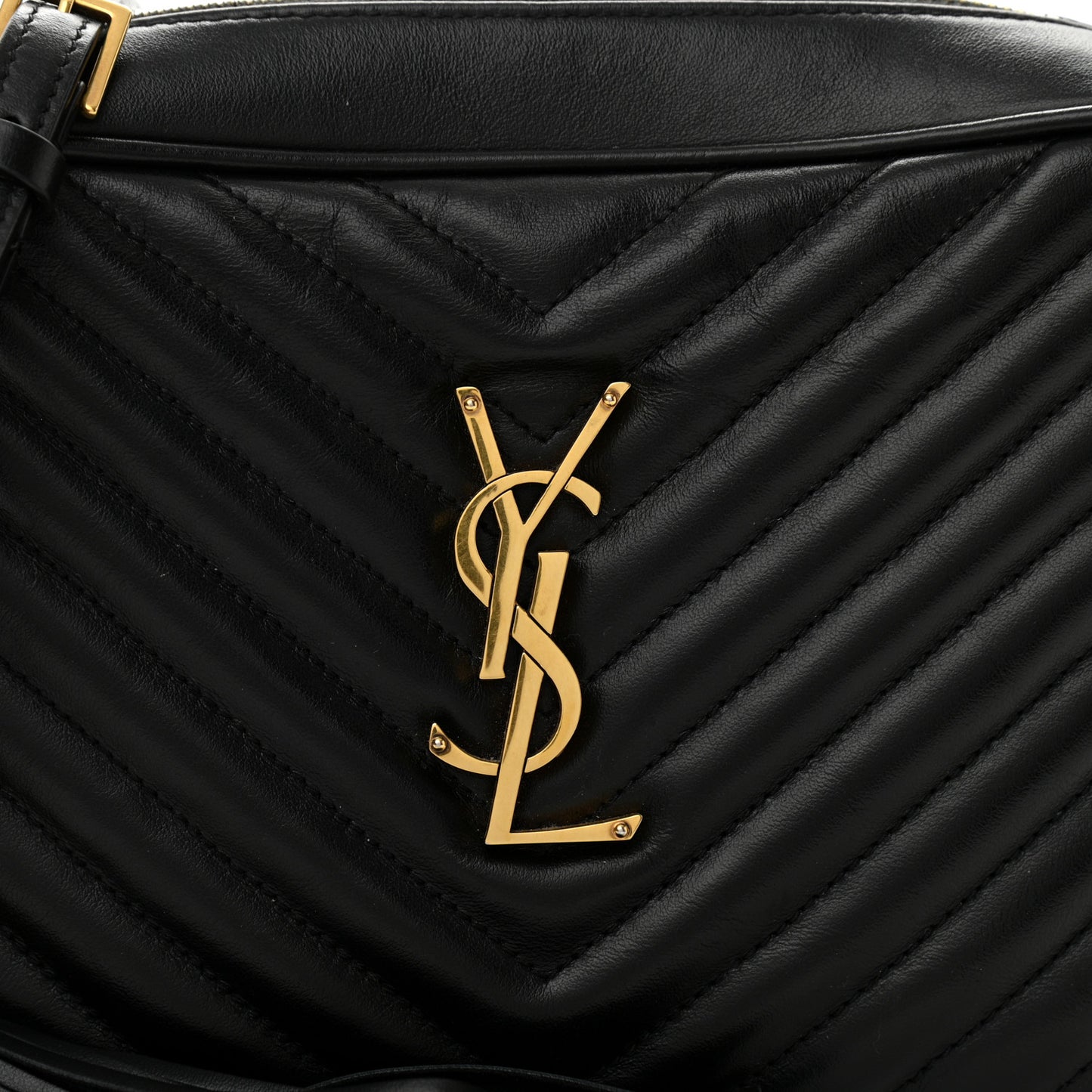 Calfskin Matelasse Monogram Lou Camera Bag Black