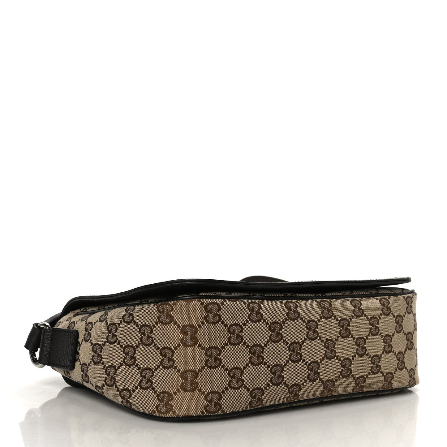 Monogram Flap Messenger Bag Beige Dark Brown