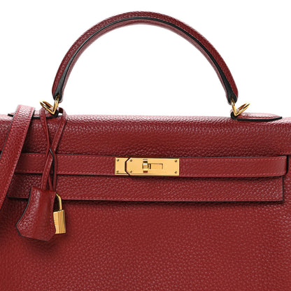 Hermes Togo Kelly Retourne 32 Rouge H 8 of 11