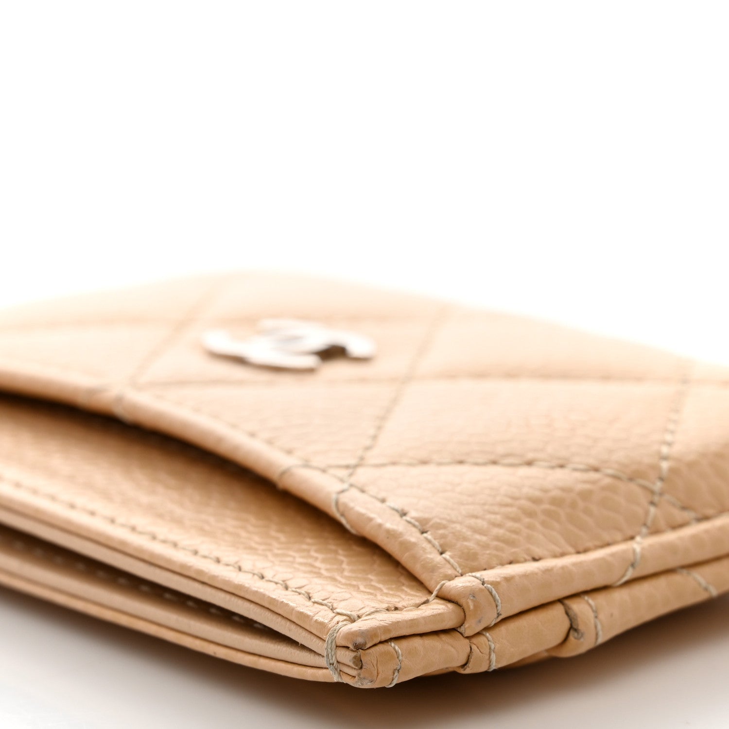 Chanel Caviar Quilted Card Holder Beige 11 of 13