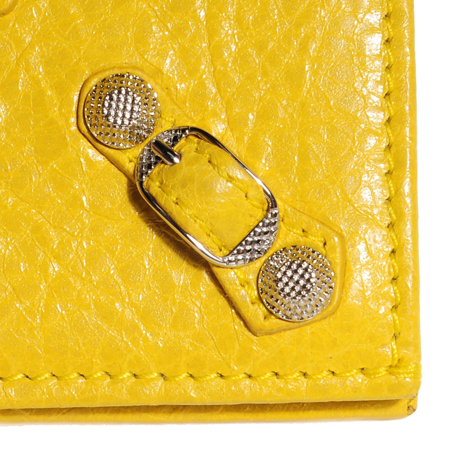 Balenciaga Agneau Giant 12 Silver Hardware Card Case Curry 9 of 9