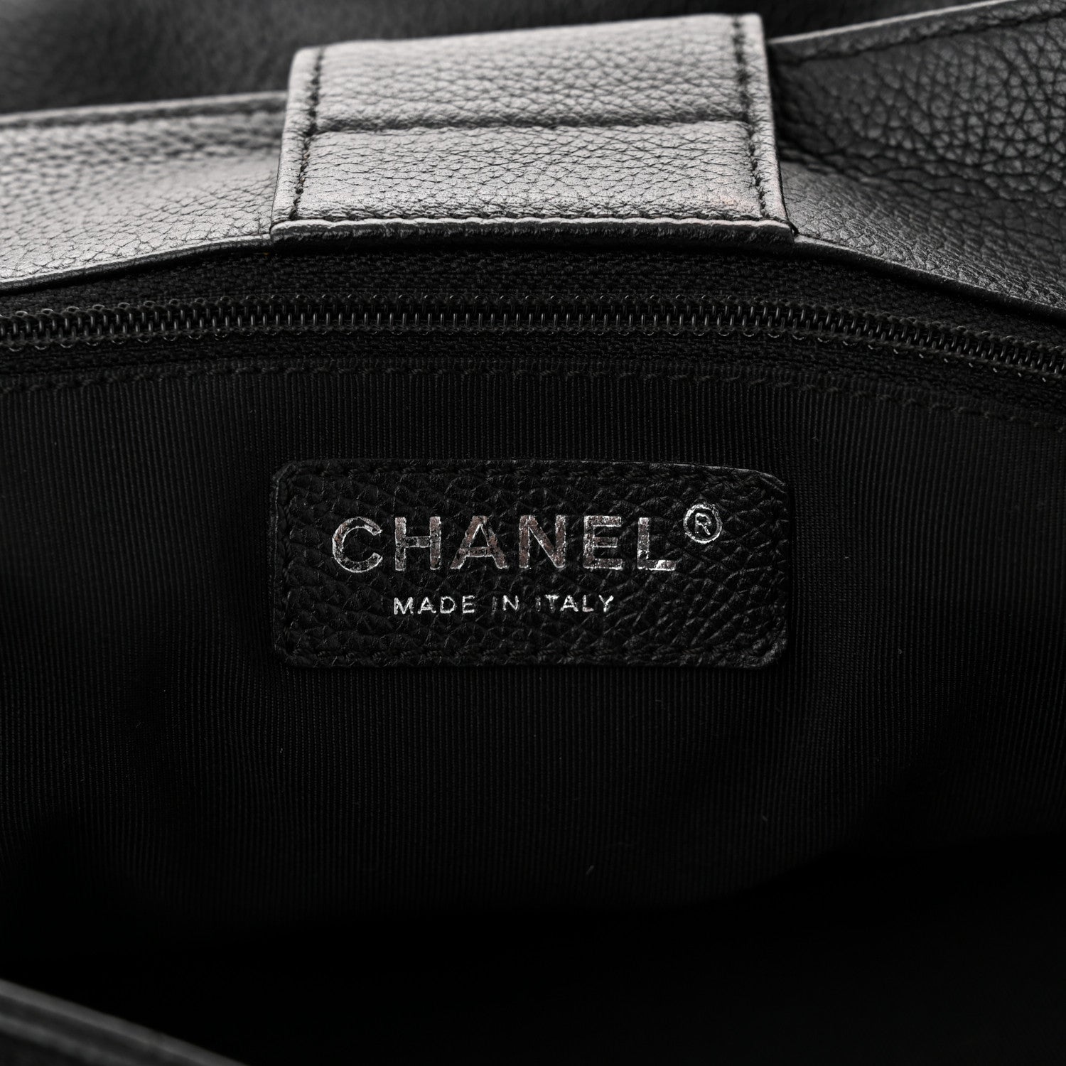 Chanel Calfskin Cerf Executive Shopper Tote Black 6 of 11