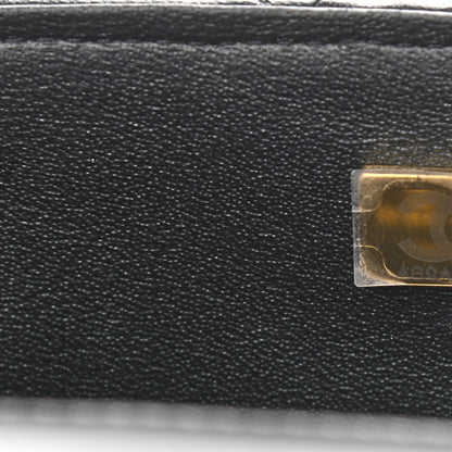 Chanel Lambskin Quilted Mini Top Handle Rectangular Flap Black 3 of 9
