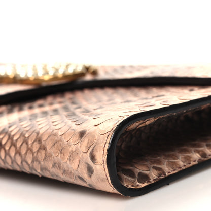 Gucci Snakeskin Pearly GG Marmont Clutch Taffy 11 of 12