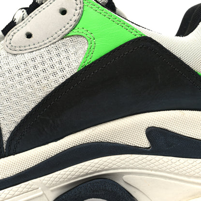 Balenciaga Fabric Mesh Triple S Sneakers 42 White Green Fluo Black 8 of 9