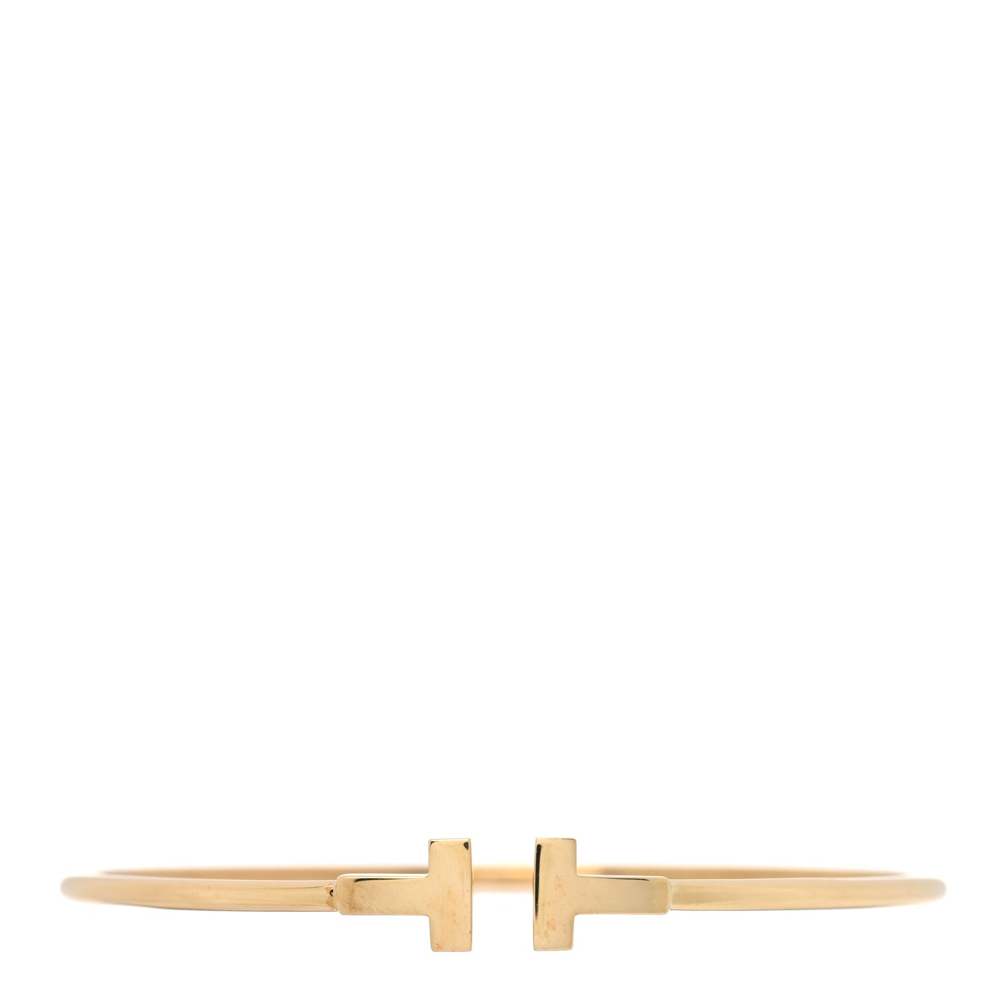 18K Yellow Gold Narrow T Wire Bracelet