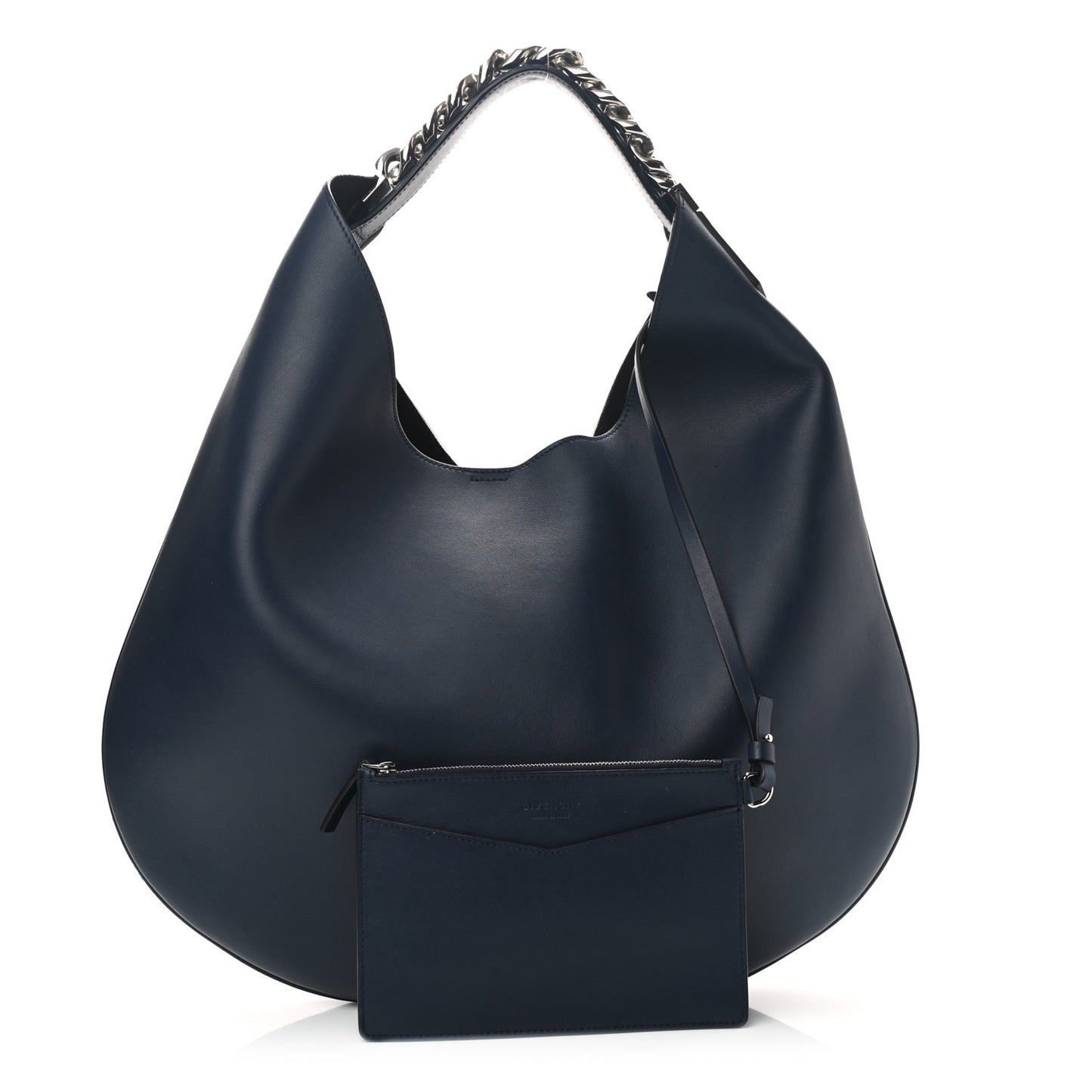 Calfskin Infinity Hobo Bag Navy