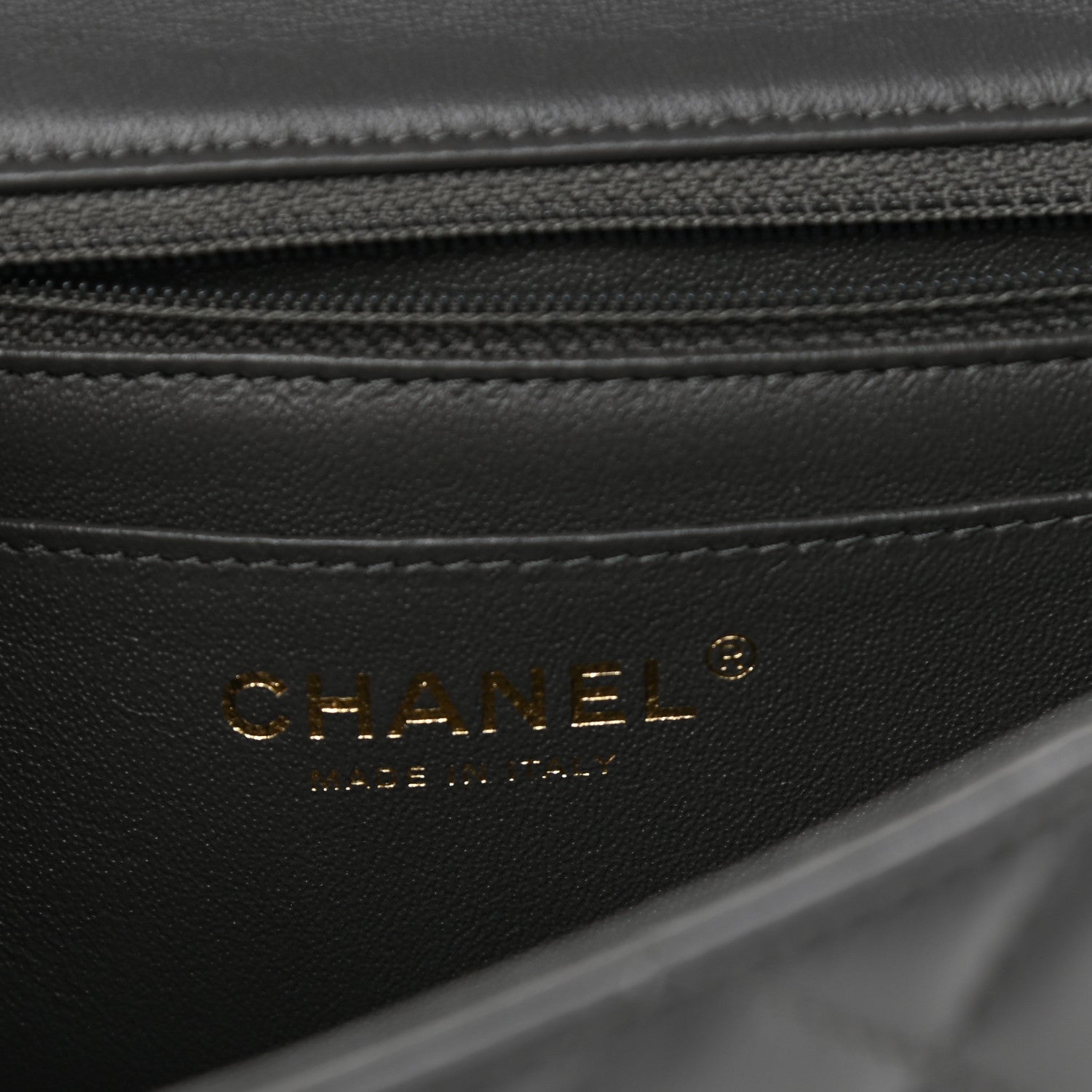 Chanel Lambskin Quilted Mini Rectangular Flap Dark Grey 6 of 11