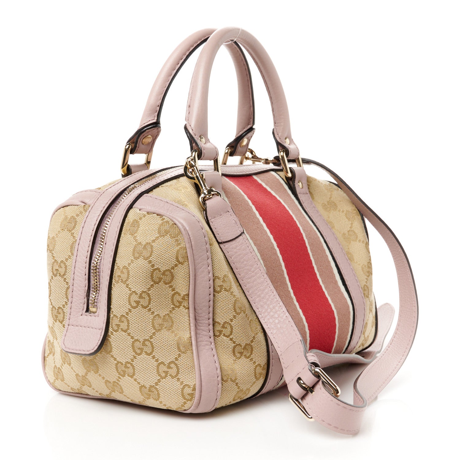 Gucci Monogram Vintage Web Small Boston Lilac 3 of 13