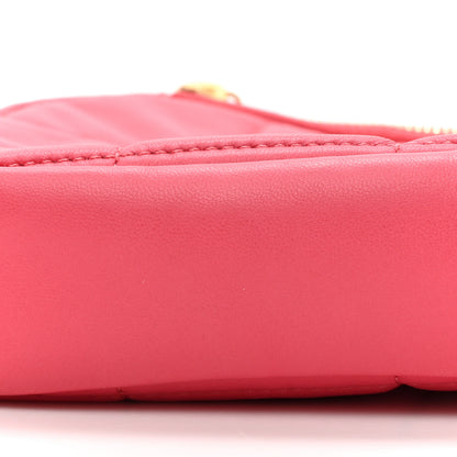 Chanel Lambskin Quilted Diamond Clutch With Chain Pink 9 of 12