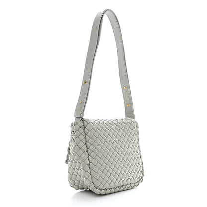 Bottega Veneta Nappa Intreccio Mini Cobble Shoulder Bag Agate Grey 3 of 10