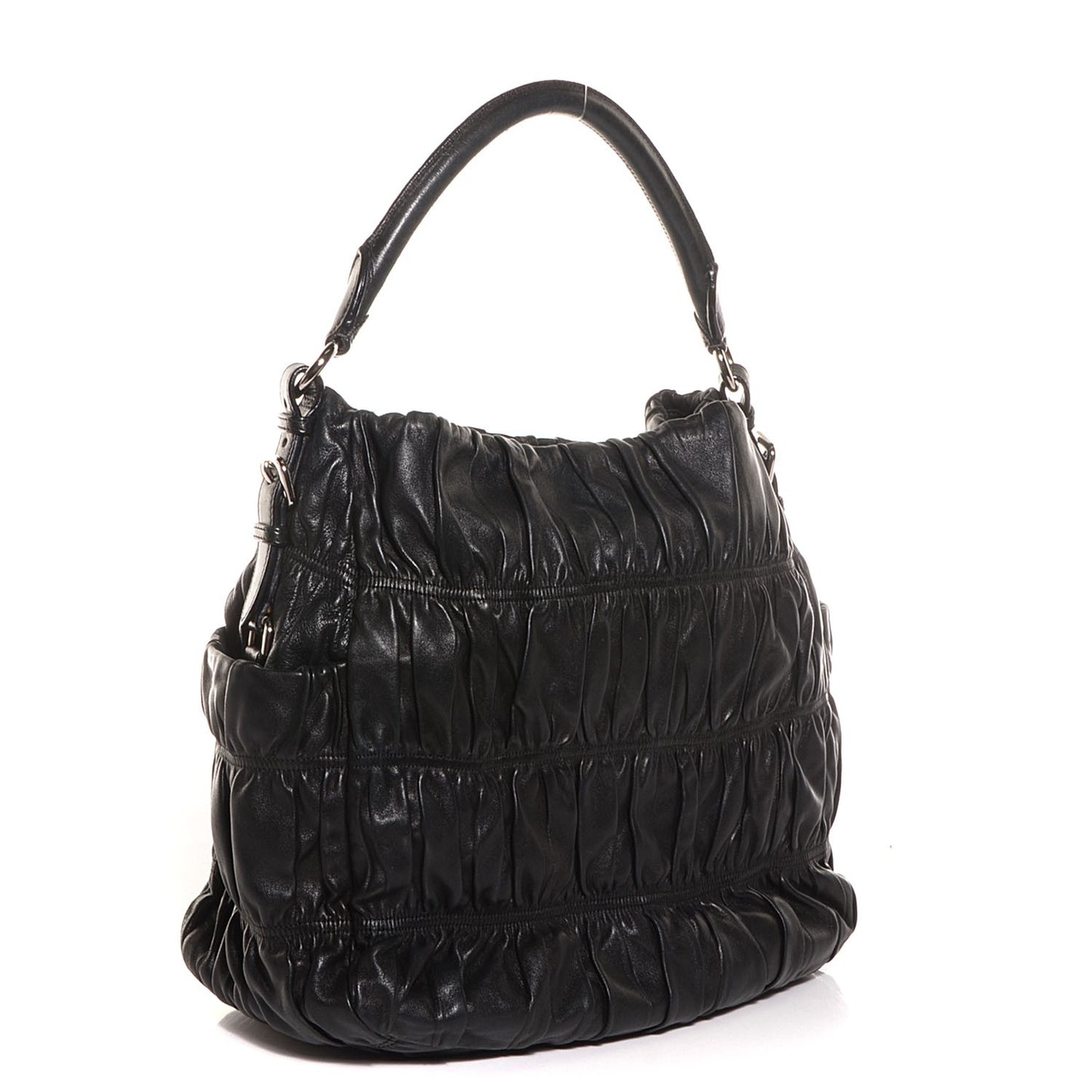 Nappa Gaufre Hobo Black