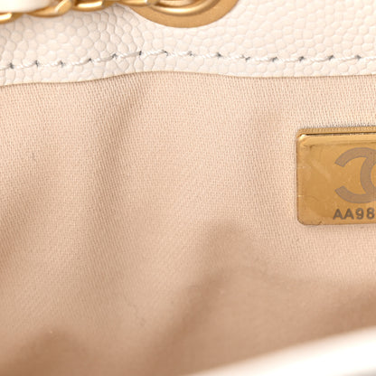 Chanel Caviar Quilted Mini Chanel 25 Handbag White 7 of 11