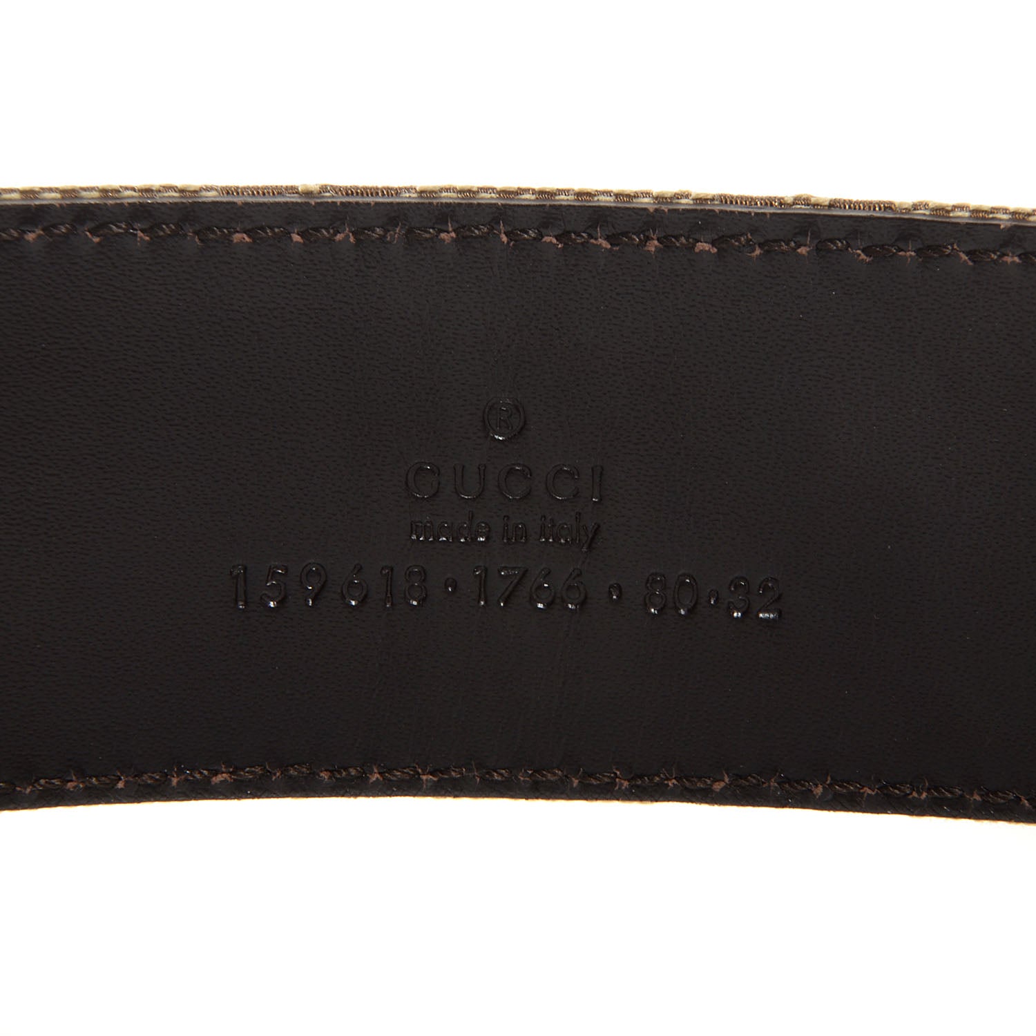 Gucci Monogram Horsebit Ring Belt Brown 80 32 3 of 5