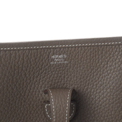 Hermes Taurillon Clemence Evelyne III PM Etoupe 7 of 8