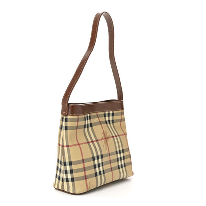 Burberry Haymarket Check Shoulder Bag Brown 3 of 10