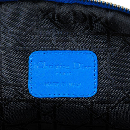 Christian Dior Lambskin Cannage Cosmetic Case Blue Persan 6 of 7