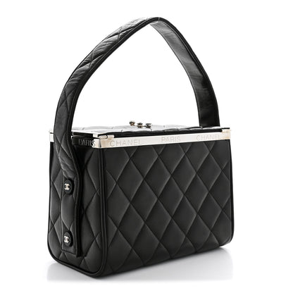 Chanel Lambskin Quilted Box Bag Black 3 of 11