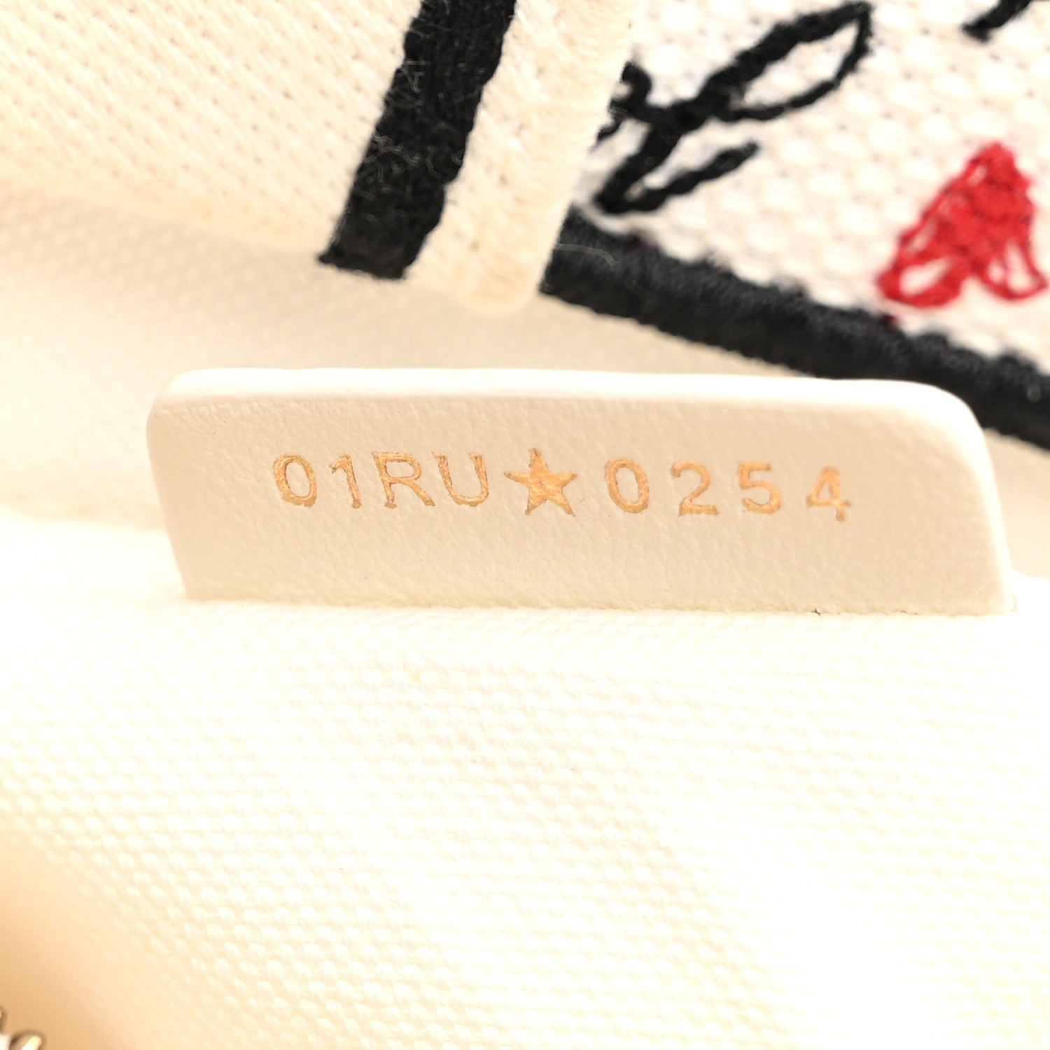 Christian Dior Calfskin Canvas Embroidered Small Dioramour Je Vous Adore Book Tote With Strap White Black Red 7 of 11