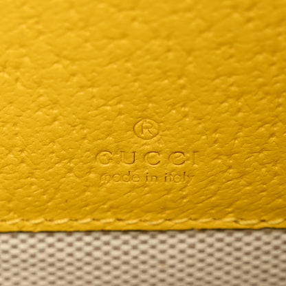 Gucci Fabric Embroidered Square G Forte Dei Marmi Striped Case Green Yellow 5 of 5