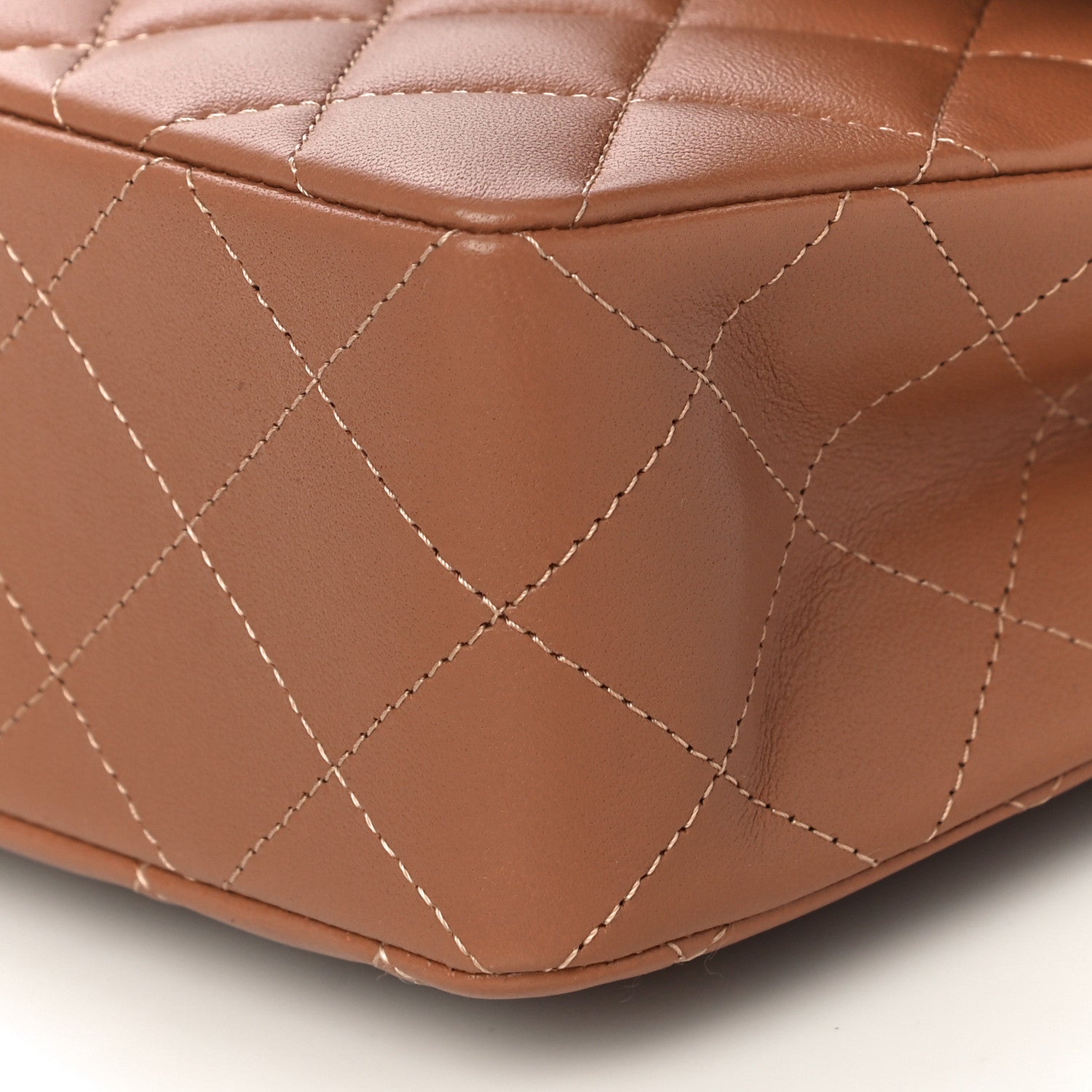 Chanel Lambskin Quilted Small Double Flap Brown 10 of 11