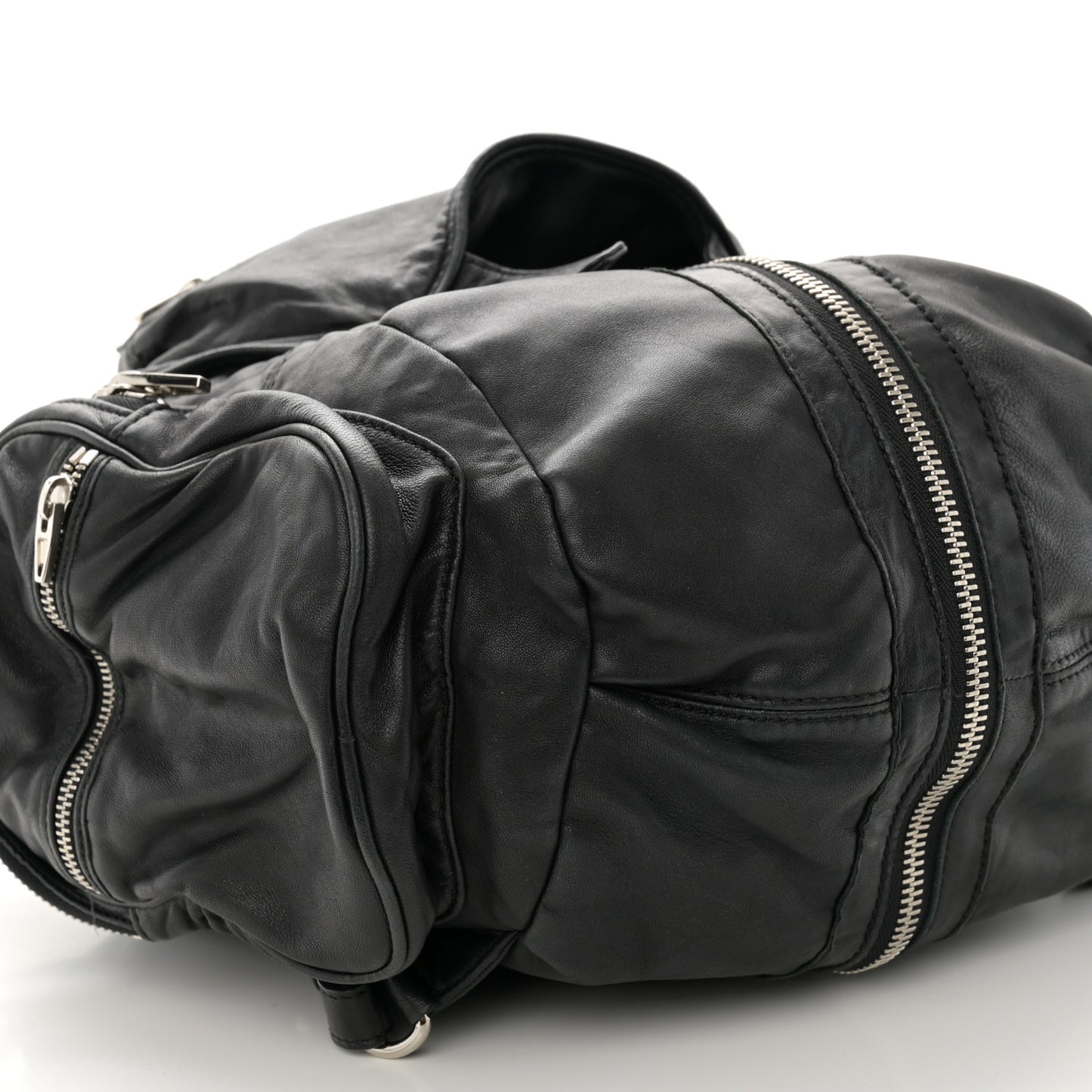Lambskin Marti Backpack Bag Washed Black Rhodium Hardware