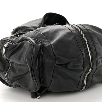 Alexander Wang Lambskin Marti Backpack Bag Washed Black Rhodium Hardware 8 of 9