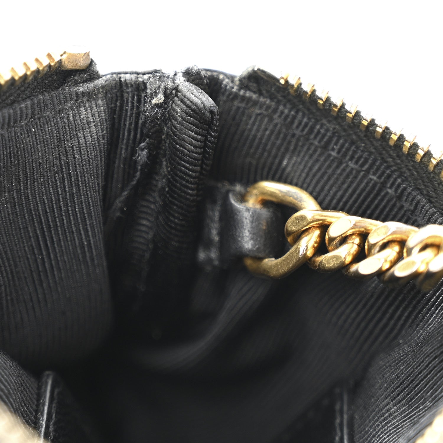 Saint Laurent Calfskin Matelasse Monogram Key Pouch Black 8 of 12