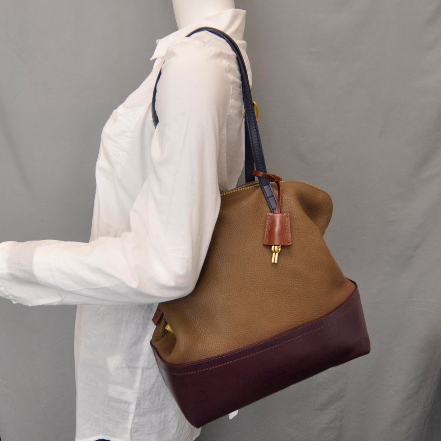 Fendi Cuoio Colorblock 2Bag Fango Mirto Melan 2 of 8