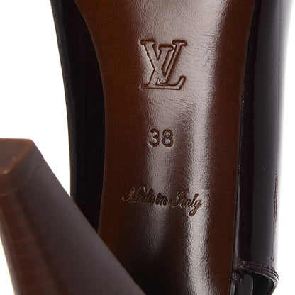 Louis Vuitton Patent Slingback Heels 38 Amarante 6 of 11