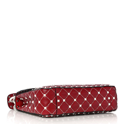 Valentino Garavani Lambskin Medium Free Rockstud Spike Shoulder Bag Rosso Valentino 4 of 14