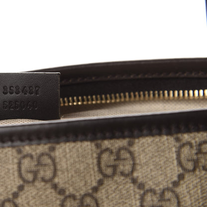 Gucci GG Supreme Monogram Medium Zippered Tote Dark Brown 9 of 11