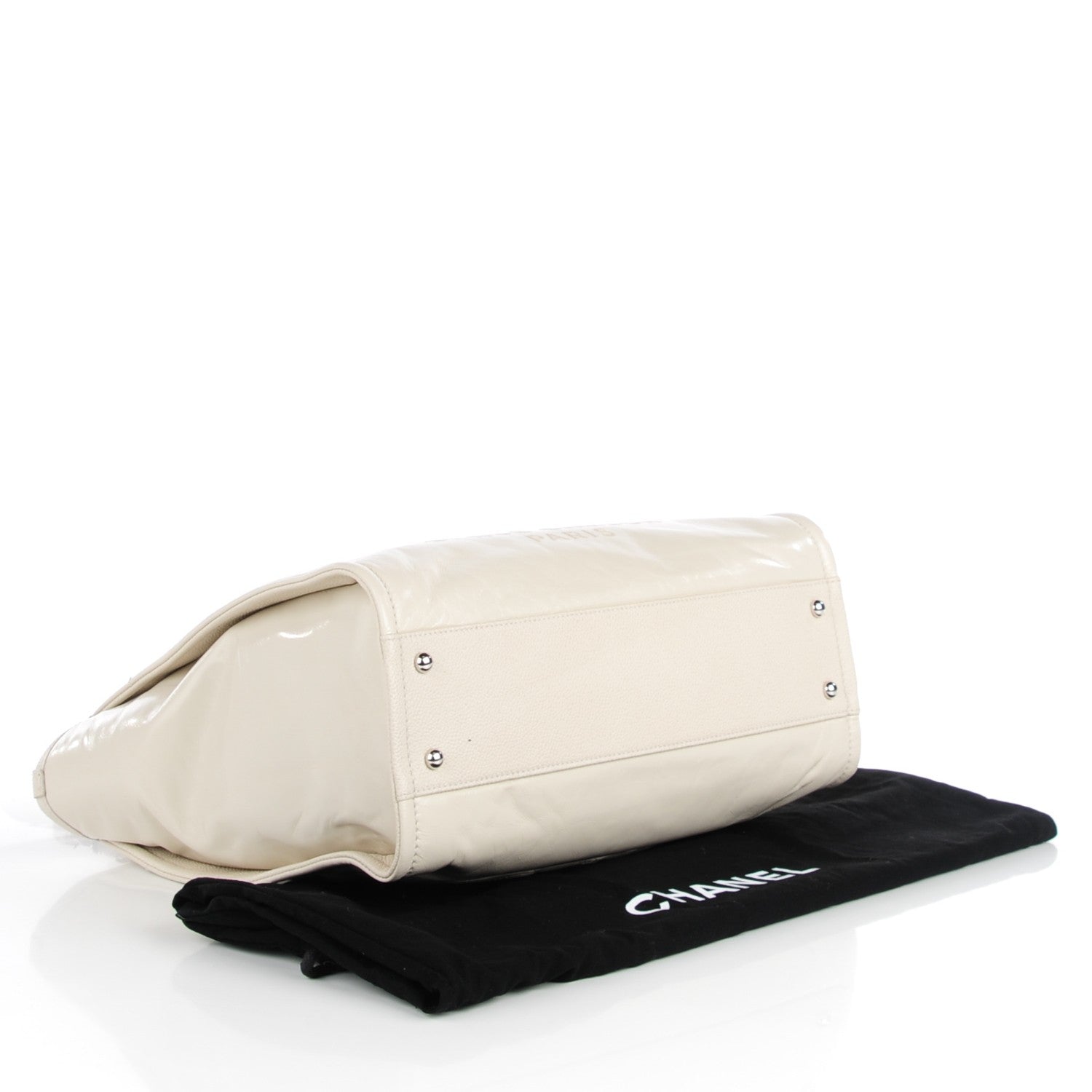 Chanel Glazed Calfskin Small Deauville Tote Ivory 4 of 7