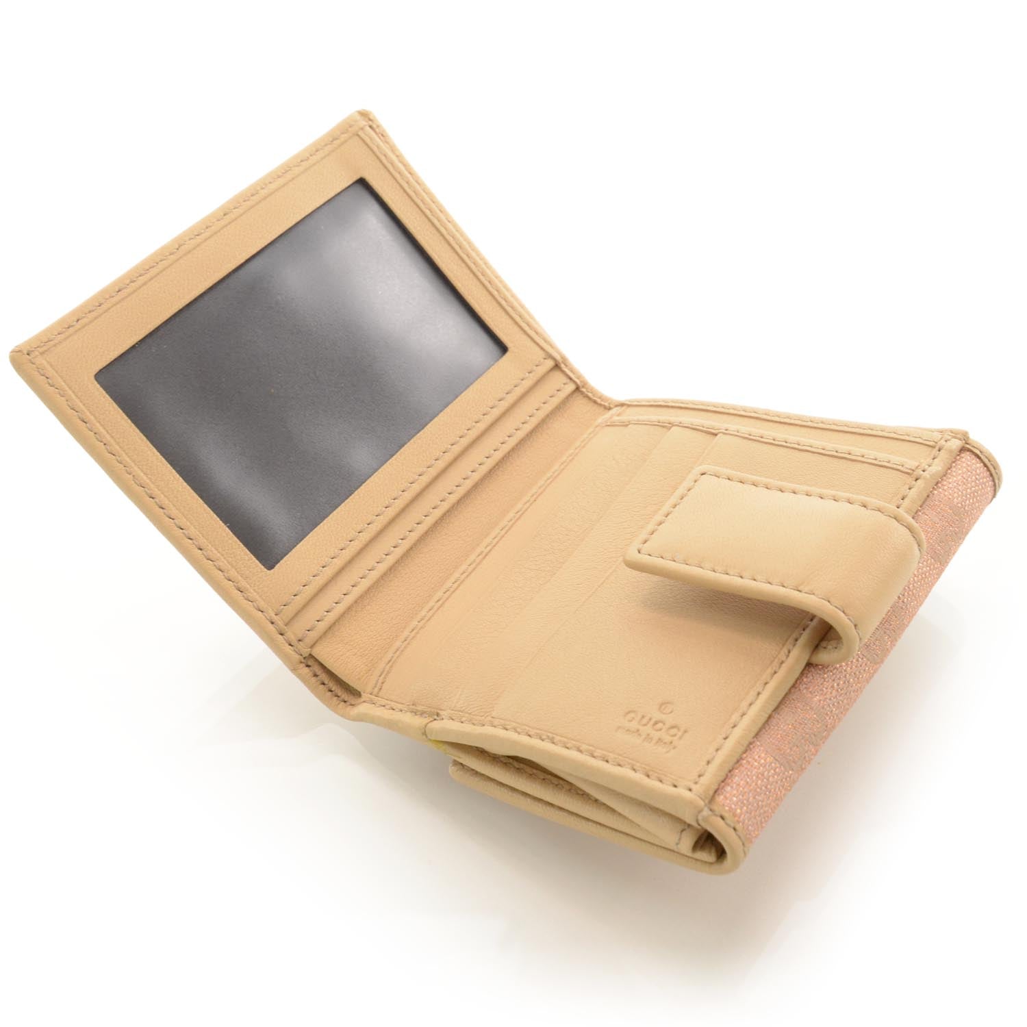 Gucci Monogram Lovely Heart Compact Wallet Pink 3 of 7