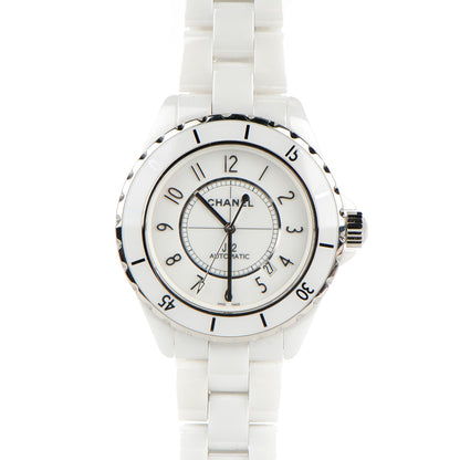 Chanel Stainless Steel Ceramic 42mm J12 Automatic Watch White 1 of 6
