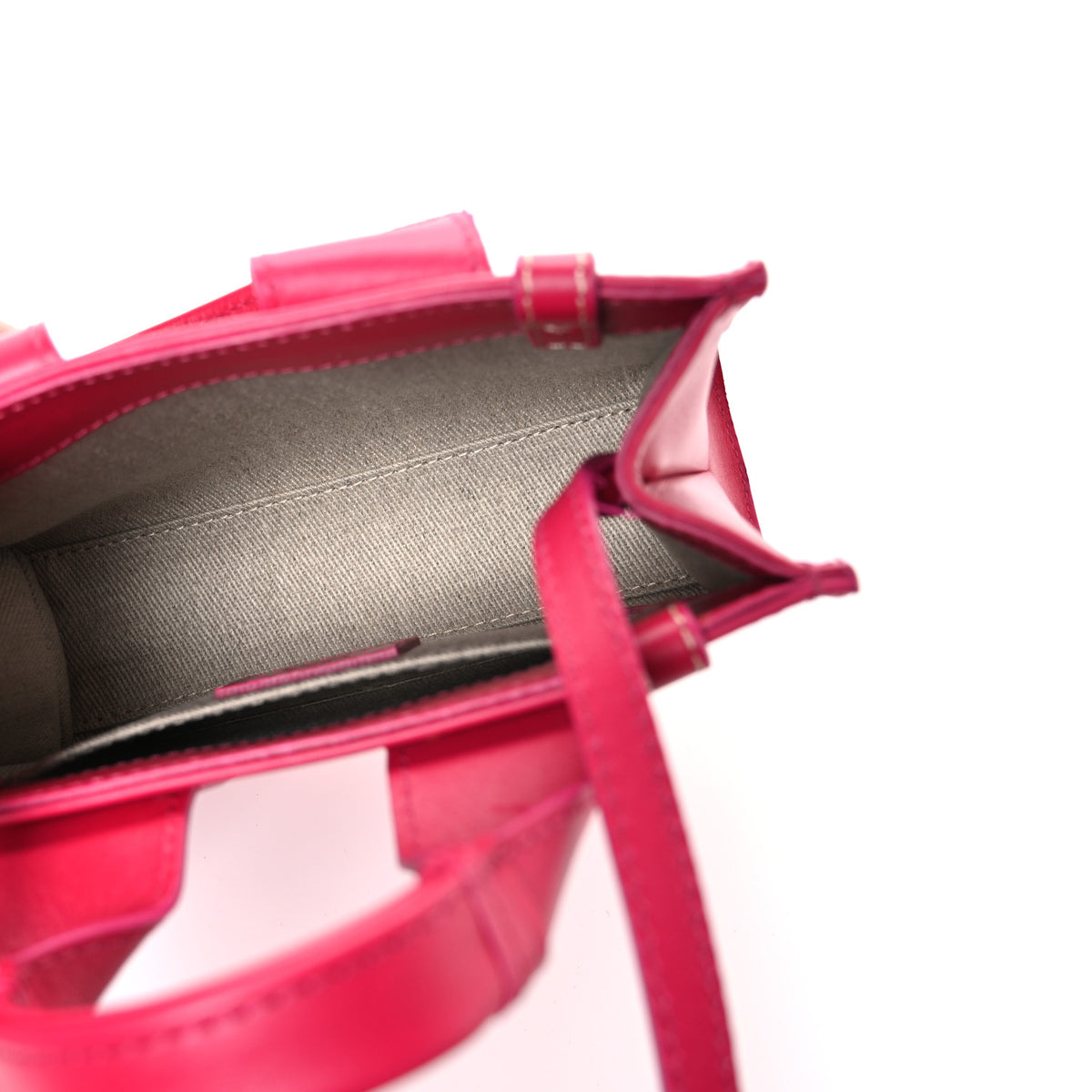 Calfskin Mini Woody Ribbon Tote Fizzy Pink