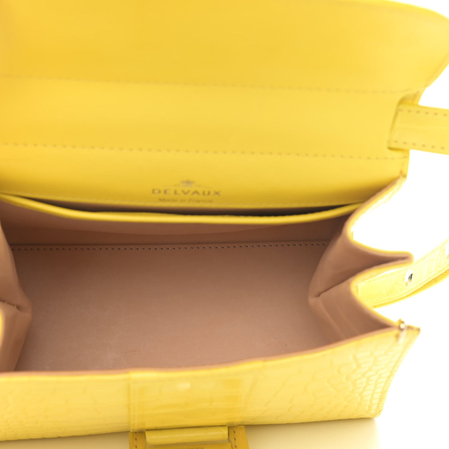 Alligator Mini Brillant Satchel Citron