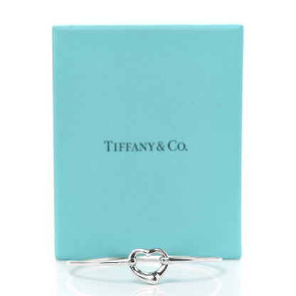 Tiffany Sterling Silver Elsa Peretti Open Heart Bangle 5 of 5