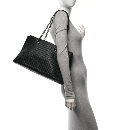 Bottega Veneta Nappa Intrecciato Classic Chain Strap Tote Black 2 of 13