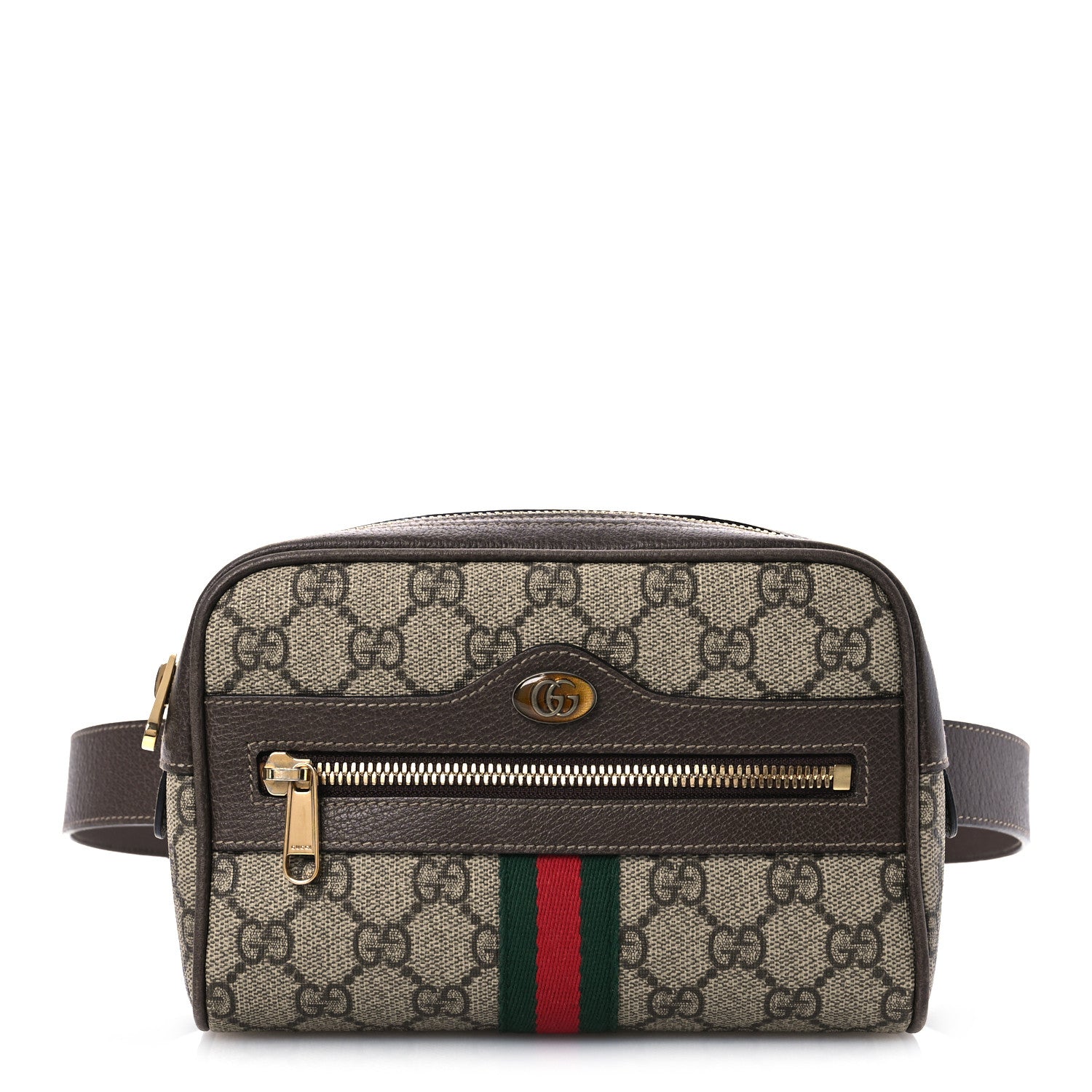 Gucci GG Supreme Monogram Web Small Ophidia Belt Bag 95 38 Dark Brown 1 of 16