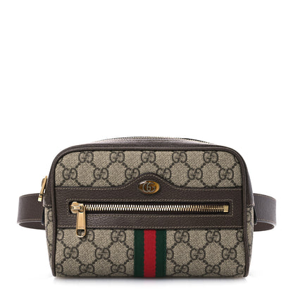Gucci GG Supreme Monogram Web Small Ophidia Belt Bag 95 38 Dark Brown 1 of 16