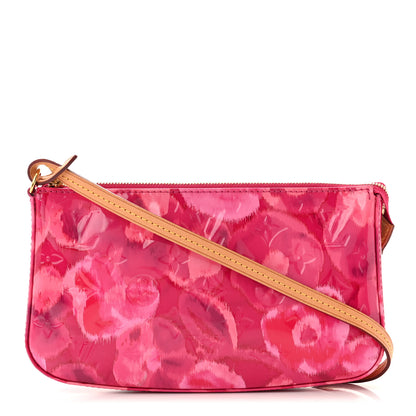 Louis Vuitton Vernis Ikat Pochette Accessories NM Rose Indien 1 of 10