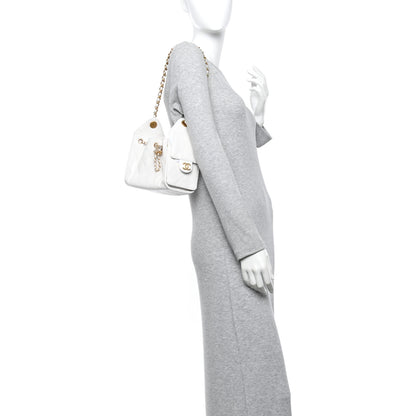 Chanel Caviar Quilted Mini Chanel 25 Handbag White 2 of 11