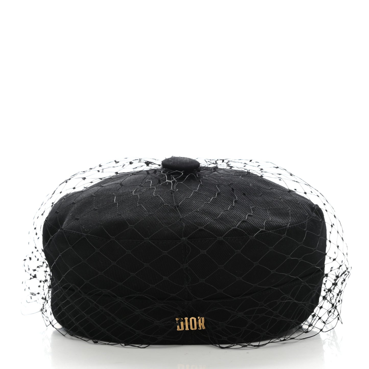 Cotton Canvas Arty Cap with Veil 58 Black