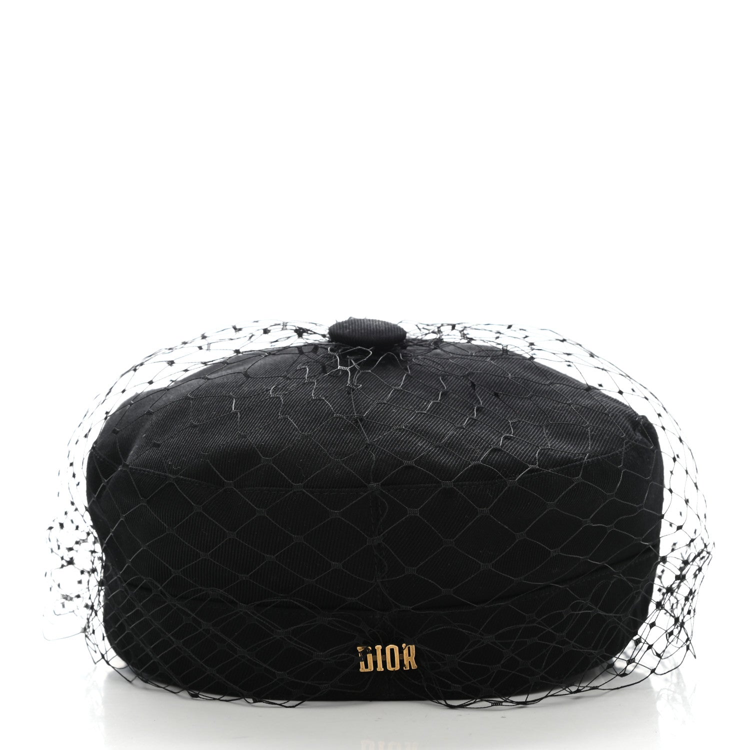 Christian Dior Cotton Canvas Arty Cap with Veil 58 Black 6 of 8