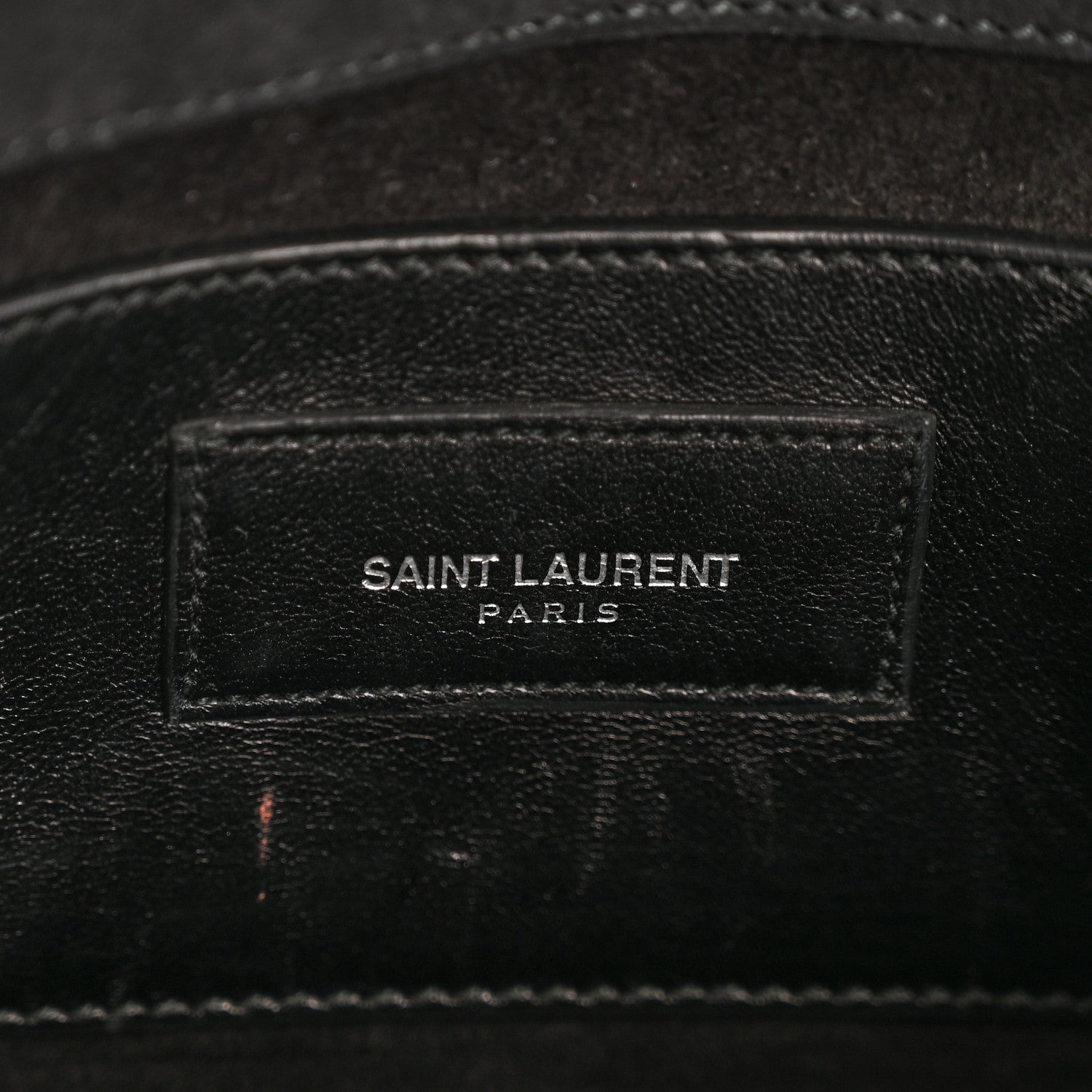 Saint Laurent Calfskin Crocodile Embossed Small Classic Monogram Kate Tassel Satchel Black 6 of 12