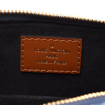 Louis Vuitton Denim Calfskin Reverse Monogram Malletage Alma BB Blue 6 of 12