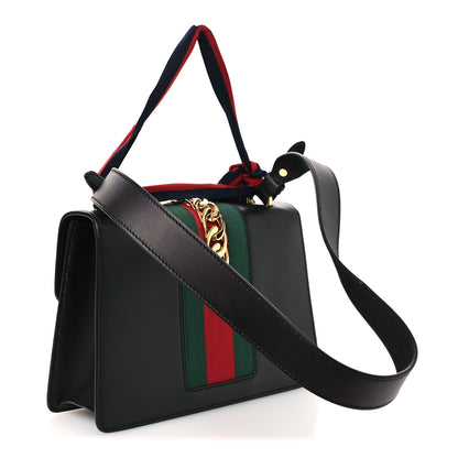 Gucci Calfskin Small Sylvie Shoulder Bag Black 3 of 15